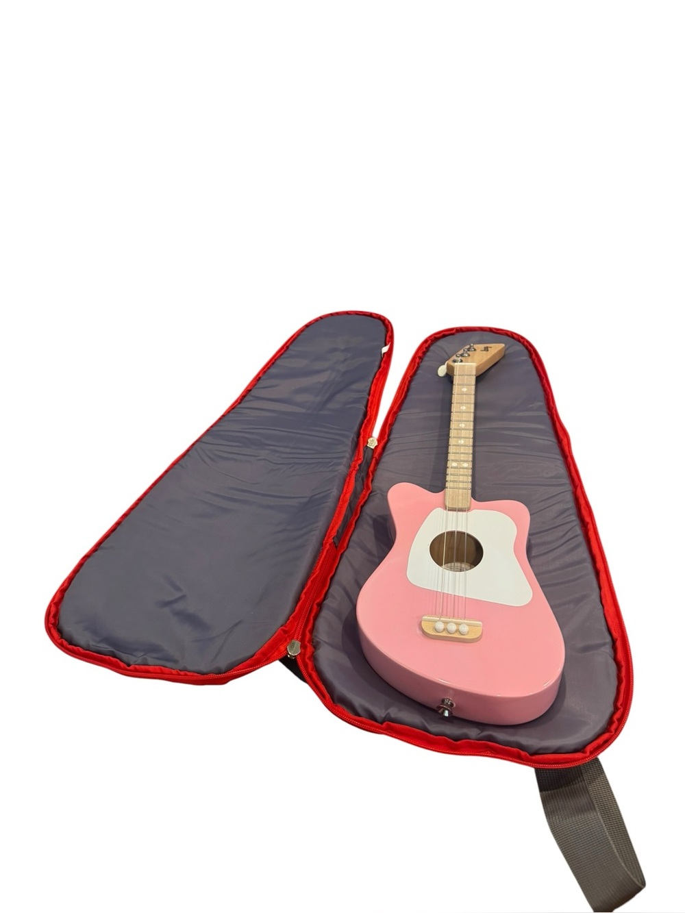 Loog Mini Acoustic kids Guitar for Beginners 3-strings in pink
